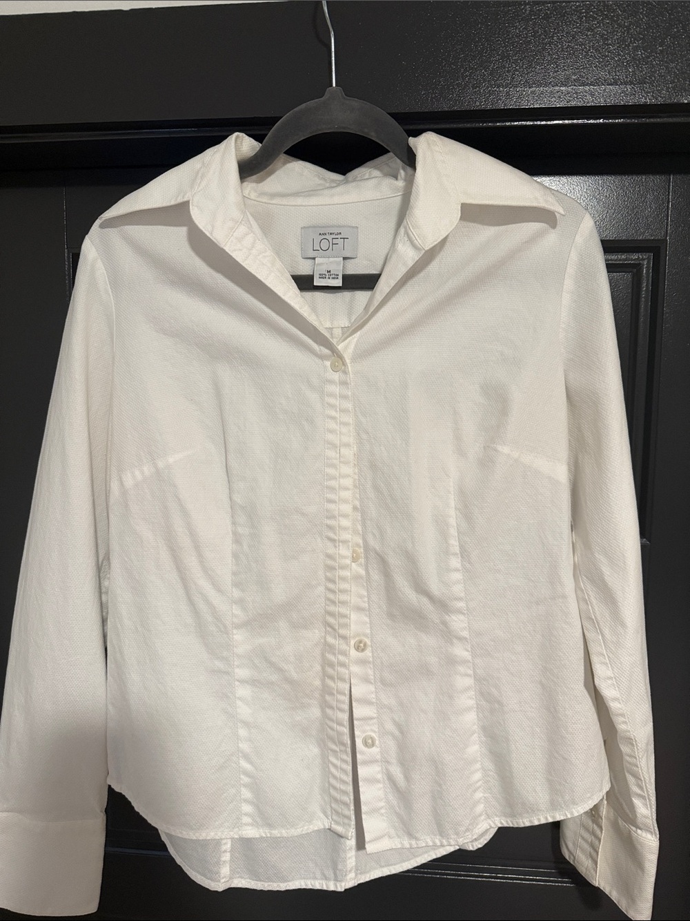 LOFT White Button Down Shirt